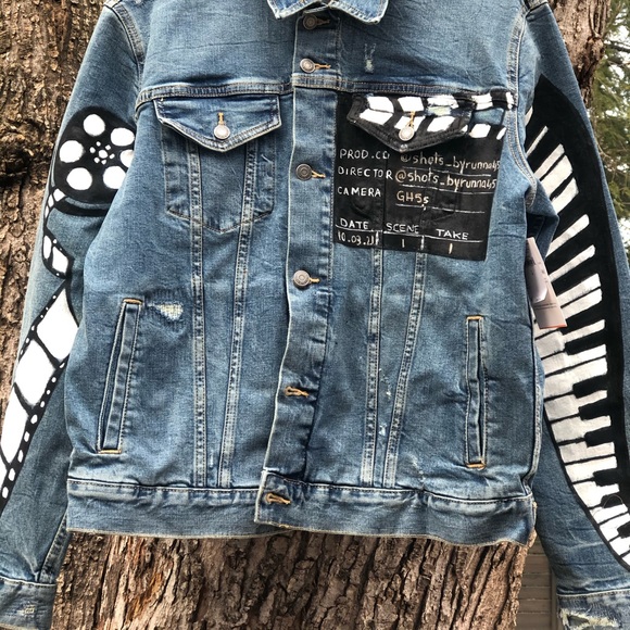 Denim Jean Jacket. Size XL - Picture 2 of 9